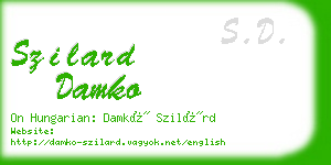 szilard damko business card